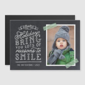 Chalkboard Letters Carte photo de vacances (Devant / Derrière)