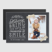 Chalkboard Letters Carte photo de vacances (Devant / Derrière)