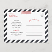 Chalkboard Letters Carte photo de vacances (Dos)