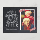 Chalkboard Letters Carte photo de vacances (Devant)