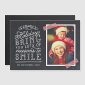 Chalkboard Letters Carte photo de vacances (Devant / Derrière)