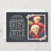 Chalkboard Letters Carte photo de vacances (Devant)