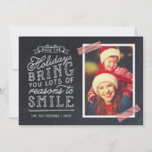 Chalkboard Letters Carte photo de vacances (Devant)