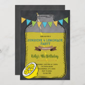 Chalkboard liemonade bbq picknick kaart (Voorkant / Achterkant)