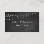 Chalkboard & Light Strings Wedding Details Informatiekaartje (Achterkant)