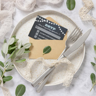 Chalkboard Lights Aqua Bat mitzvah carte RSVP