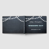 Chalkboard Lights Aqua Mariage livre d'hôtes (Complet)