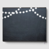 Chalkboard Lights Aqua Mariage livre d'hôtes (Verso)