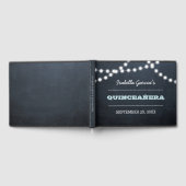 Chalkboard Lights Aqua Quinceañera Livre d'or (Complet)