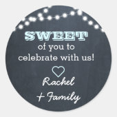 Chalkboard Lights Aqua Sweet Treat Sticker (Devant)