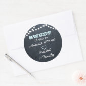Chalkboard Lights Aqua Sweet Treat Sticker (Enveloppe)