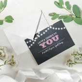 Chalkboard Lights Bat mitzvah rose Merci Note