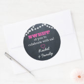 Chalkboard Lights Dark Rose Sweet Treat Sticker (Enveloppe)
