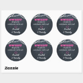 Chalkboard Lights Dark Rose Sweet Treat Sticker (Feuille)