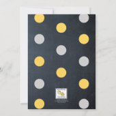 Chalkboard Lights Gold 50th Anniversary Invitation (Dos)