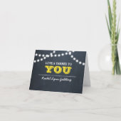 Chalkboard Lights Gold Bat mitzvah Merci Note (Devant)