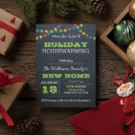 Chalkboard Lights Invitation à réchauffer la maiso<br><div class="desc">Cette invitation rustique chic est parfaite pour toute fête de vacances au foyer. Chaque élément est entièrement personnalisable pour dire ce que vous voulez.</div>