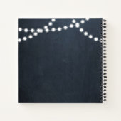 Chalkboard Lights Turquoise Bat mitzvah livre d'hô (Dos)