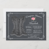 Chalkboard Lingerie Bridal Shower Invitation (Devant)
