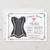 Chalkboard Lingerie Bridal Shower Invitation (Devant)