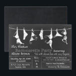 Chalkboard Lingerie Douche Bachelorette Invitation<br><div class="desc">Chalkboard Lingerie Douche Bachelorette Fête Invitations</div>