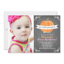 Chalkboard Little Pumpkin Birthday