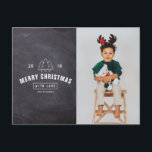 Chalkboard Logo Noël Carte photo de vacances<br><div class="desc">Chalkboard Logo Noël Carte photo peut être entièrement customisé pour répondre à vos besoins. © Gorjo Designs via Zazzle. // Vous cherchez des articles correspondants ? Autre papeterie de l'ensemble disponible dans la section "collections" de mon magasin. // Note : la photo utilisée est une image de réserve uniquement. Vous...</div>