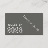 Chalkboard look 2026 - carte de nom de graduation (Devant)