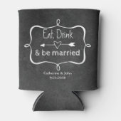 Chalkboard Look Bruiloft Koelbox Blikjeskoeler (Voorkant)