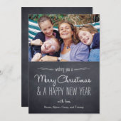 Chalkboard Look Cartes photos de vacances (Devant / Derrière)