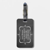 Chalkboard look Groom Bagagelabel (Achterkant verticaal)