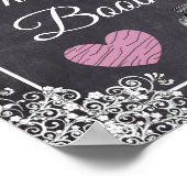 Chalkboard Look Mariage Photo Booth Poster (Coin)