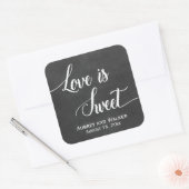 Chalkboard Love is Sweet Wedding Favor Stickers (Enveloppe)