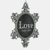 Chalkboard Love Personalized Ornament (Links)