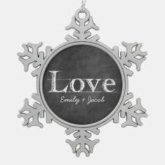 Chalkboard Love Personalized Ornament