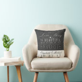 Chalkboard Love Story Wedding Jubileum Pillow Kussen (Stoel)