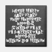 Chalkboard maakt zich nooit zorgen over Inspireren Magneet (Voorkant)