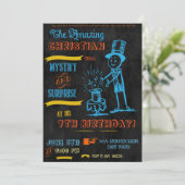 Chalkboard Magicische Partij Uitnodigingen (Staand voorkant)