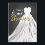 Chalkboard Mariage robe nuptiale douche Invitation<br><div class="desc">Chalkboard Mariage Robe de douche nuptiale Invitations. Éléments correspondants disponibles.</div>