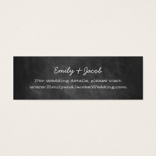 Chalkboard Mariage Website Insérer des cartes (Devant)