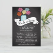 Chalkboard Mason Jar Baby shower Invitation (Debout devant)
