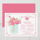 Chalkboard Mason Jar Bridal Shower Kaart (Voorkant / Achterkant)