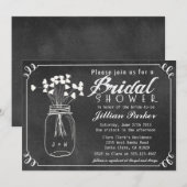 Chalkboard Mason Jar Bridal Shower Kaart (Voorkant / Achterkant)