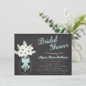 Chalkboard Mason Jar Bridal Shower Kaart (Staand voorkant)