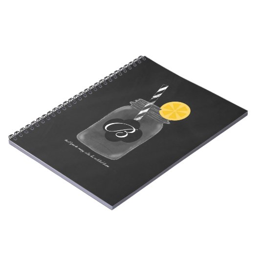 Chalkboard Mason Jar Custom Chalk Carnet Journal (Côté gauche)
