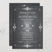 Chalkboard Mason Jar Faire-part de mariage avec RS (Devant / Derrière)