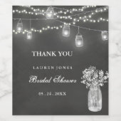 Chalkboard Mason Jar Fête des mariées Étiquette vi (Étiquettes simples)