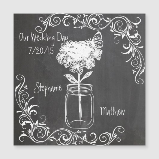 CHALKBOARD MASON JAR GARDEN WEDDING (Voorkant)