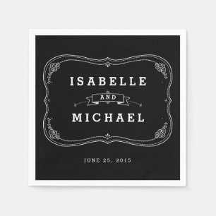 Chalkboard Mason Jar Gepersonaliseerde bruiloft se Servet