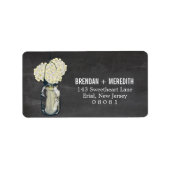 Chalkboard Mason Jar Hydrangeas | Wedding Etiket (Voorkant)